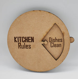 Kitchen Rules Sign SVG FILE ONLY!!!