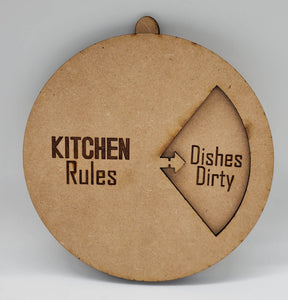 Kitchen Rules Sign SVG FILE ONLY!!!